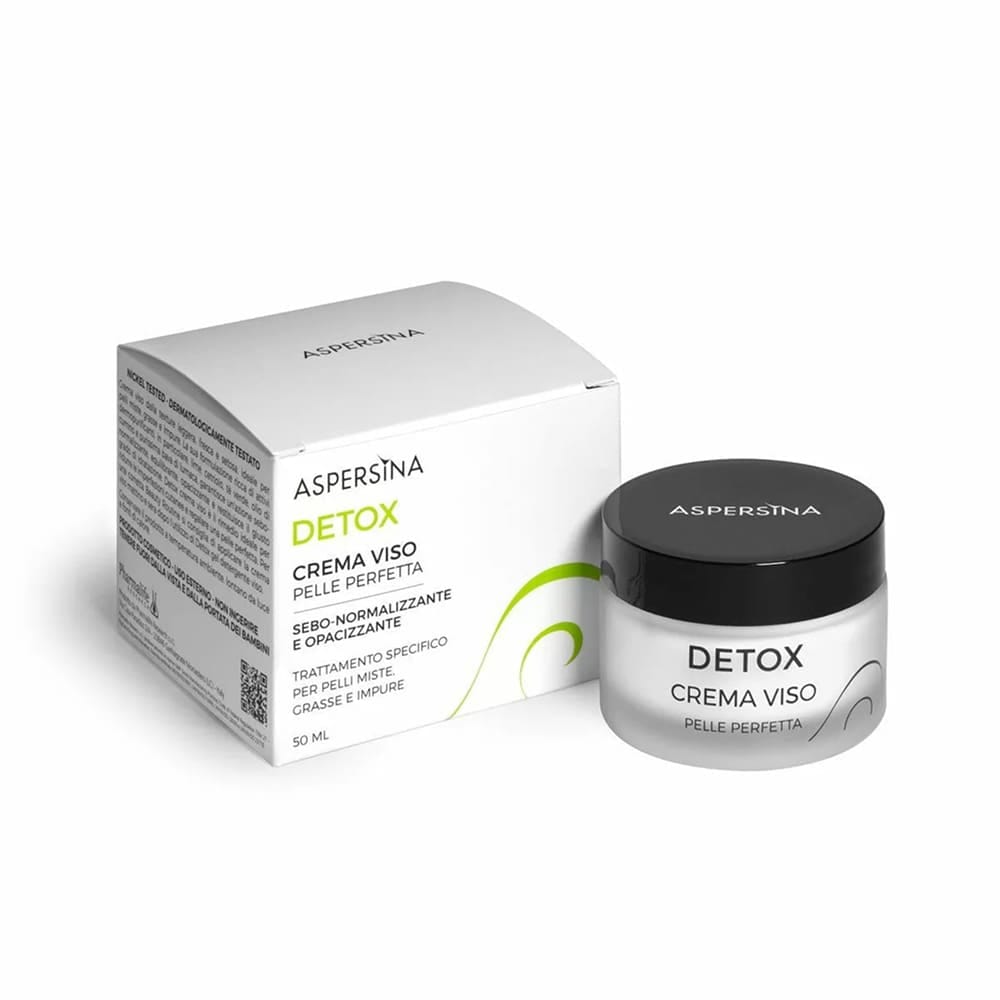 Pharmalife Research Aspersina Detox Crema Viso Крем для комбинированной и жирной кожи себорегулирующий ,матирующий,увлажняющий с муцином улитки