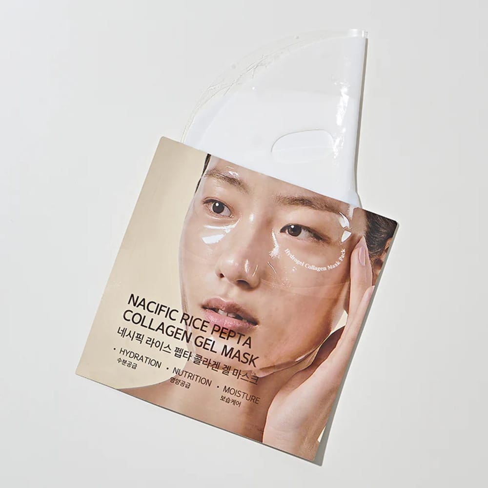 Увлажняющая, питательная гидрогелевая маска для лица Nacific Rice Pepta Collagen Gel Mask, 35 г - фото 2