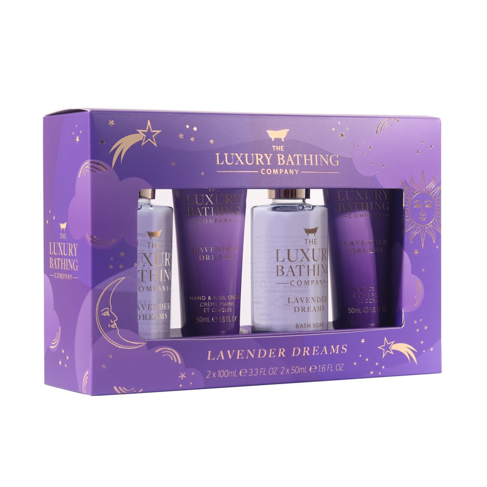 Набор Lavender Dreams (Гель для душа Body Wash, 100 мл+Крем для тела Body Cream, 50 мл+Пена для ванны Bath Soak, 100 мл+Крем для рук и ногтей Hand & Nail Cream, 50 мл) - фото 2