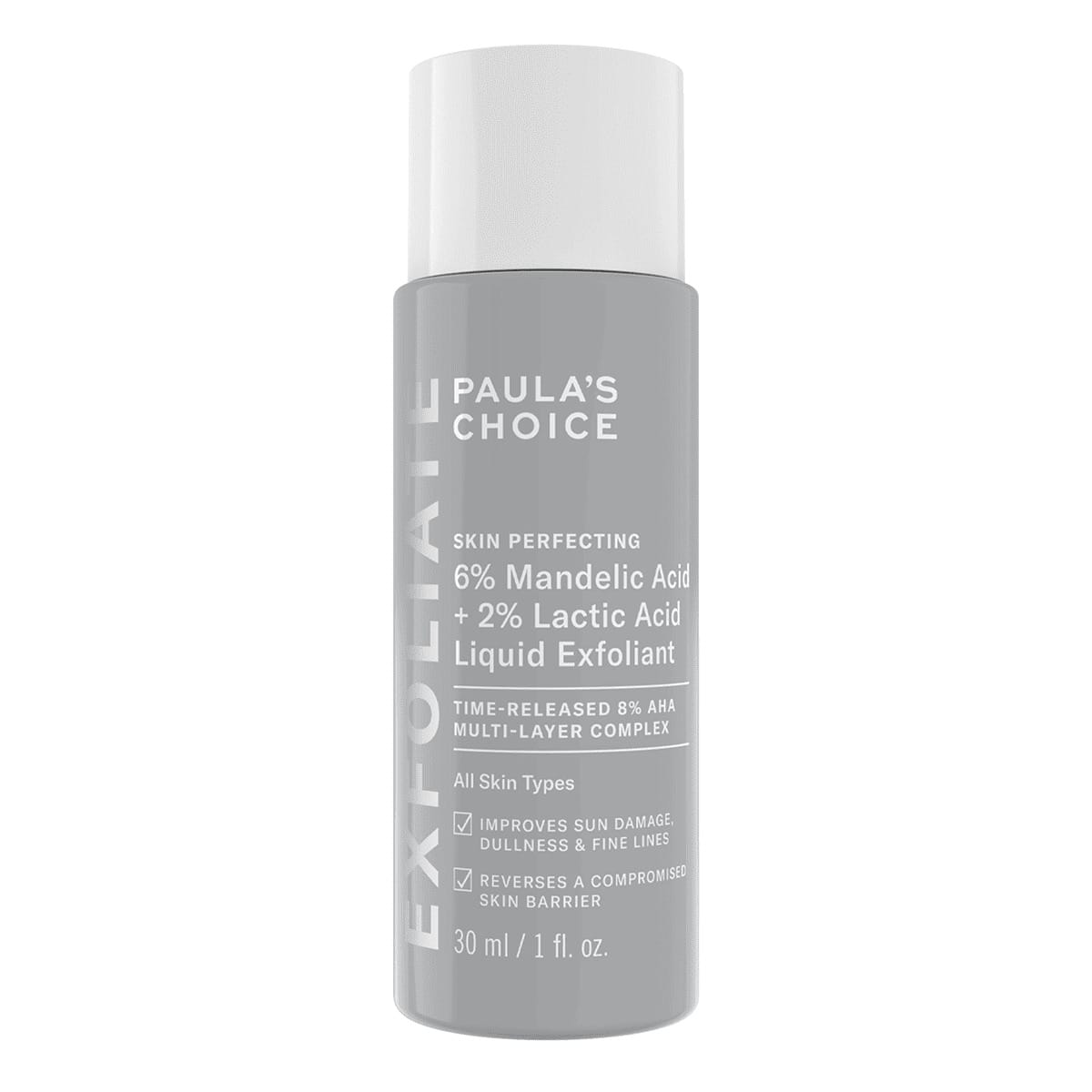 Paula's Choice Skin Perfecting 6% Mandelic Acid+2% Lactic Acid Liquid Exfoliant Travel Size/Эксфолиант с 6% миндальной кислоты и 2% молочной кислоты, 30 мл.