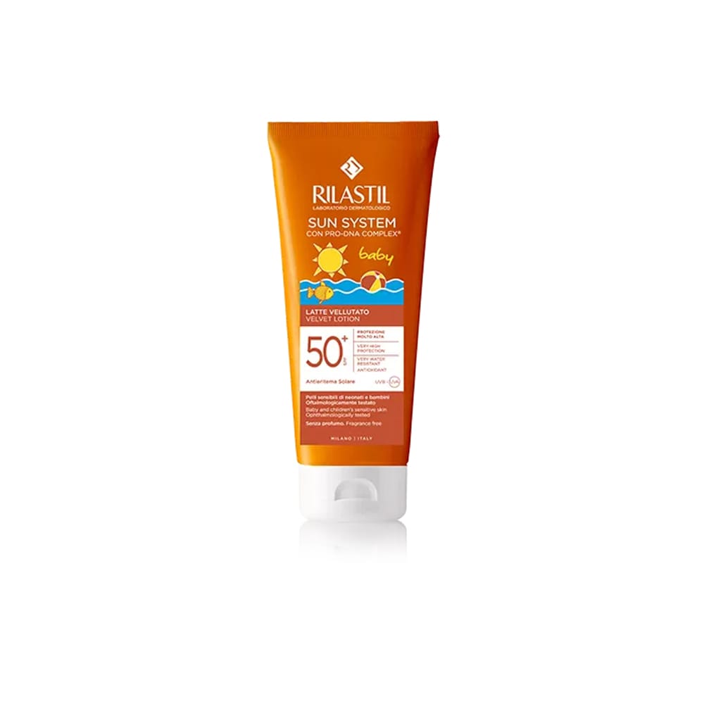 Бархатистый лосьон для лица и тела для детей Sun System Baby SPF 50+, 200 мл