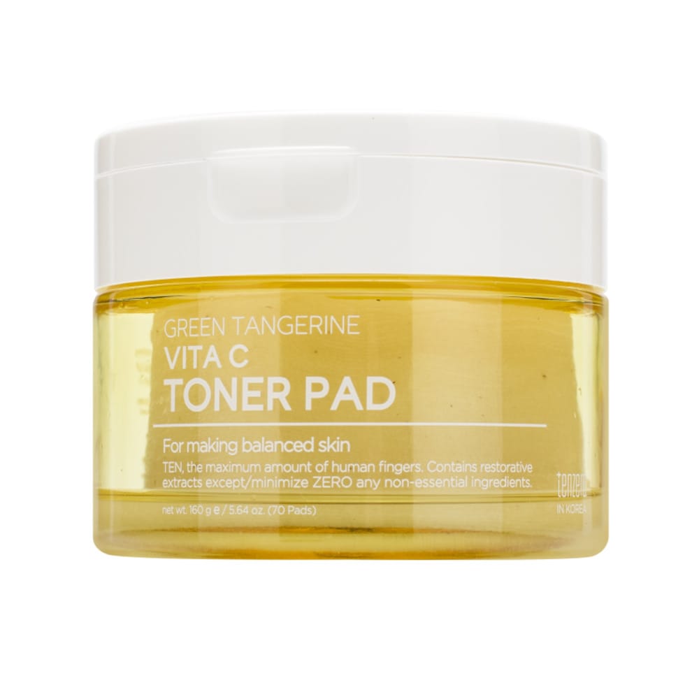 Тонер-пэды для выравнивания тона и сияния кожи лица Tenzero Green Tangerine Vita C Toner Pad, 70 шт