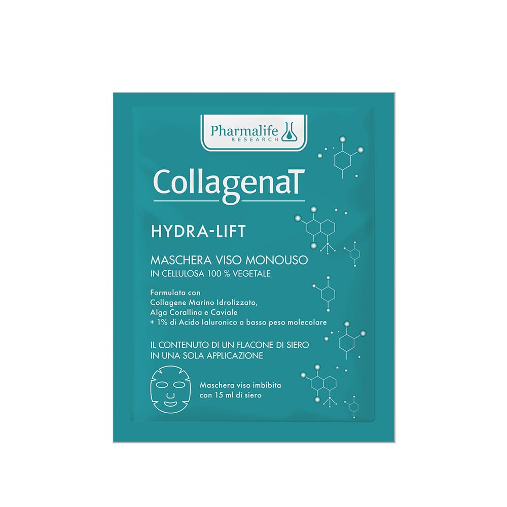 Pharmalife Reserch CollagenaT Hydra-Lift Mask Маска одноразовая увлажняющая, питательная с морским коллагеном, водорослями и икрой сибирского осетра