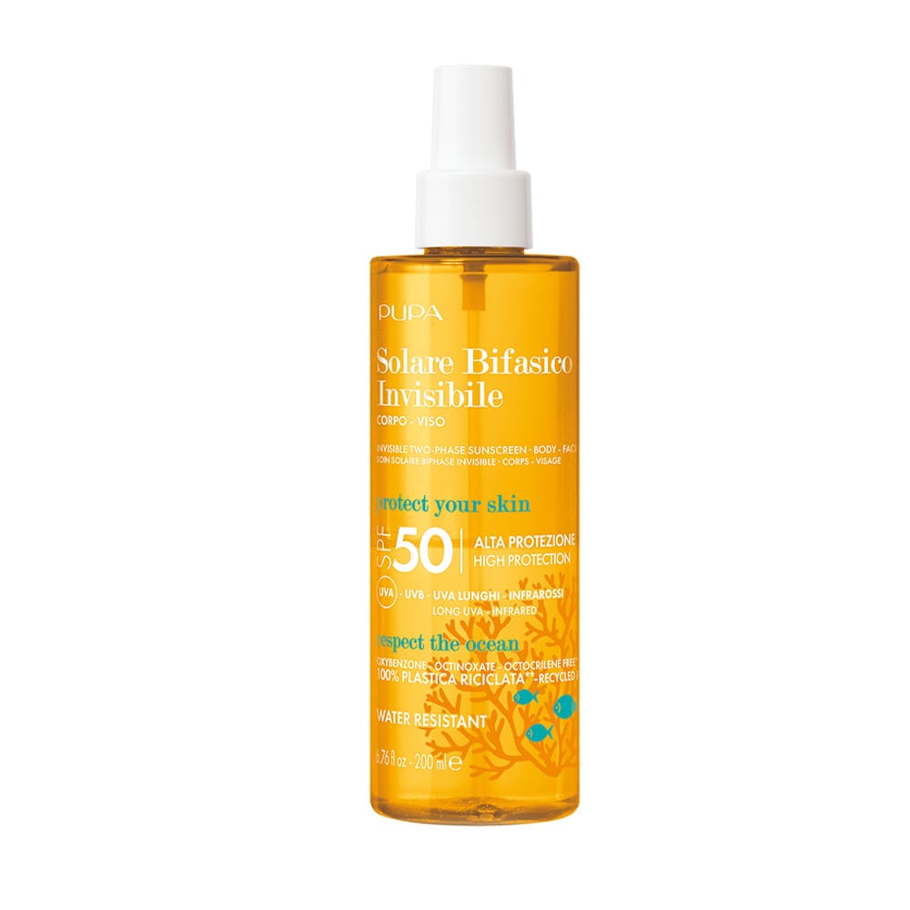 Невидимое двухфазное солнцезащитное средство для тела и лица SPF 50 Invisible Two-Phase Sunscreen, 200 мл