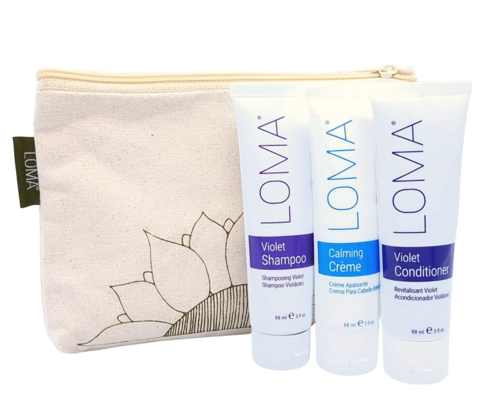 Набор для светлых волос Violet Travel Kit (Шампунь Violet Shampoo, 88 мл + Кондиционер Conditioner, 88 мл + Calming Creme, 88 мл)