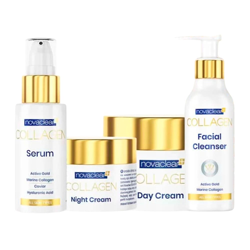 Набор NovaClear Collagen (Крем дневной 50 мл + Крем ночной 50 мл + Сыворотка 30 мл + Средство для очищения кожи лица 50 мл) - фото 2