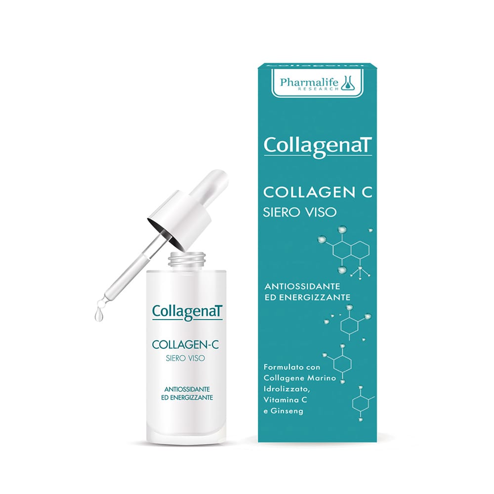 Pharmalife Reserch CollagenaT Colagen-C Face Serum - Сыворотка для лица антиоксидантная тонизирующая с морским коллагеном, женьшенем и витамином С