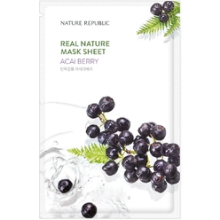 Придающая упругость тканевая маска для лица против морщин Real Nature Mask Sheet Acai Berry, 23 мл