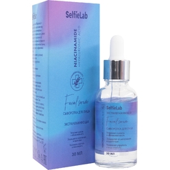 Сыворотка для лица Niacinamide + Hyaluronic Acid, товарный знак SelfieLab, флакон 30 мл