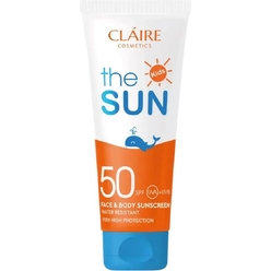 Claire The Sun Солнцезащитный крем для детей водостойкий SPF50, 200 мл.