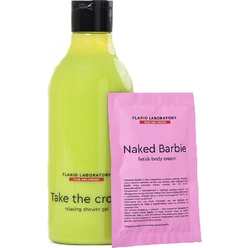 Набор Take The Crown (Гель для душа, 400 мл+Саше крема для тела Flario Laboratory Naked Barbie, 20 мл)