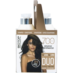 Набор для ухода за волосами Biotop Professional 700 Keratin+Kale half liter duo(Шампунь для поврежденных волос Biotop Professional 700 Keratin Shampoo, 500 мл, Кондиционер для поврежденных волос Biotop Professional 700 Keratin Conditioner, 500 мл)