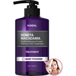 Кондиционер для волос KUNDAL HONEY & MACADAMIA HAIR TREATMENT BABY POWDER, 500 мл