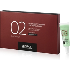 Набор ампул против перхоти Biotop 02 Eco Dandruff Anti-Dandruff Treatment, 6 х 11 мл