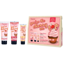 Набор You're The Cherry On Top (Крем для тела бархатистый Crema Corpo, 100 мл+Гель для лица и тела с глиттером Gel Glitter Gold,50 мл+Гель для душа смягчающий Bagno Doccia, 100 мл)