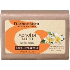 Мыло туалетное твердое смягчающее с маслом монои Таити L'Erboristica Vegetable Soap, 100 г