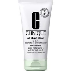 Очищающее и отшелушивающее желе 2-в-1 Clinique All About Clean 2-in-1 Cleansing + Exfoliating Jelly Anti-Pollution