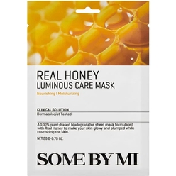Питательная, увлажняющая тканевая маска для сияния кожи лица Real Honey Luminous Care Mask, 20 г