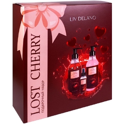 Подарочный набор Lost Cherry, 600 мл, в составе: Гель для душа парфюмированный Lost Cherry, 250 мл + Спрей-мист парфюмированный Lost Cherry, 100 мл + Крем для тела парфюмированный Lost Cherry, 250 мл