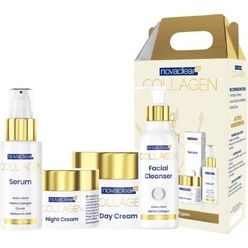 Набор NovaClear Collagen (Крем дневной 50 мл + Крем ночной 50 мл + Сыворотка 30 мл + Средство для очищения кожи лица 50 мл)