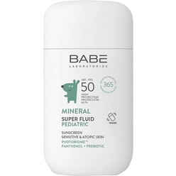 LABORATORIOS BABE Детский минеральный солнцезащитный суперфлюид для лица SPF50 с пантенолом и пребиотиком,50мл