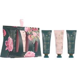 Набор косметический Velvet Rose & Peony: Крем для рук и ногтей Hand & Nail Cream 2 х 50 мл + Крем для тела Body Cream, 50 мл