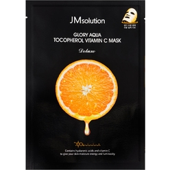 Увлажняющая и придающая сияние тканевая маска для лица Glory Aqua Tocopherol Vitamin C Mask Deluxe