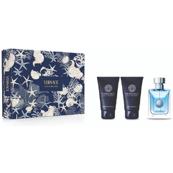 Набор парфюмерно-косметический VERSACE POUR HOMME (Туалетная вода 50 мл + Шампунь для волос и тела 50 мл + Бальзам после бритья 50 мл)