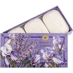 Набор натурального парфюмированного мыла Лаванда/ Bouquet di Lavanda
