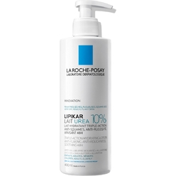 LA ROCHE-POSAY LIPIKAR LAIT UREA 10% Увлажняющее молочко для тела тройного действия, 400 мл