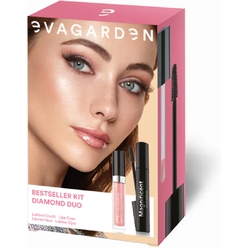 Набор косметический - Тушь для ресниц Magnificent Mascara, тон 25, 10 мл + Блеск для губ Diamond Lip Gloss, Тон 856, 2,7 мл