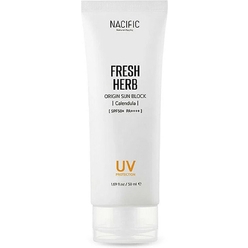 Успокаивающий солнцезащитный крем для лица, шеи, рук с календулой Fresh Herb Origin Sun Block SPF50+ , 50 мл
