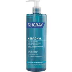 Очищающий пенящийся гель для лица и тела (для детей и взрослых) Ducray Keracnyl Cleansing Gel, 400 мл