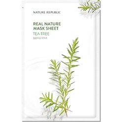 Сужающая поры тканевая маска для лица Real Nature Mask Sheet Tea Tree, 23 мл