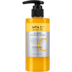 Пузырьковая пенка для умывания Missha Vita C Plus All In One Pack Foam Cleanser, 200 мл
