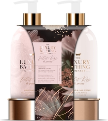 Косметический набор Velvet Rose & Peony (Крем для рук и ногтей Hand & Nail Cream, 300 мл + Жидкое мыло для рук Hand Wash, 300 мл)