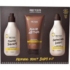 Набор для ухода за телом -  Гель для душа с ароматом кокоса Coffee O'clock Shower Gel, 300 мл + Гель для тела отшелушивающий  с ароматом кофе Coffee O'clock Exfoliating Gel, 180 мл + Лосьон для тела с ароматом кокоса Coffee O'clock Body Lotion, 300 
