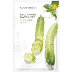 NARE-Увлажняющая тканевая маска для лица Real Nature Mask Sheet Cucumber, 23 мл