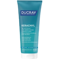 Очищающий пенящийся гель для лица и тела (для детей и взрослых) Ducray Keracnyl Cleansing Gel, 200 мл