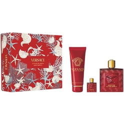 Набор парфюмерно-косметический VERSACE EROS FLAME (Парфюмерная вода 100 мл + Гель для душа парфюмированный 150 мл+ Парфюмерная вода 5 мл)