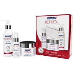 Набор Retinol (Средство для очищения кожи лица 150 мл+Сыворотка ночная омолаживающая 30 мл+Крем-маска омолаживающая ночная 50 мл)