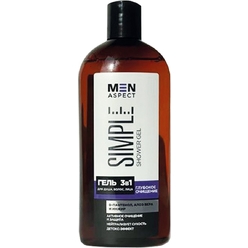 Гель для душа глубокое очищение 3 в 1 Men Aspect Simple, 500 мл