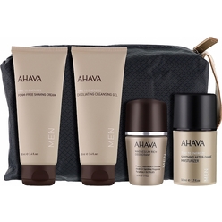Набор косметический (Крем для бритья без пены Men Foam-Free Shaving Cream 100мл+Крем после бритья Men Soothing After Shave Moisturizer 50мл+Очищающий мужской гель-эксфолиант для лица Men Exfoliating Cleansing Gel 100мл+Дезодорант шариковый Men Magne