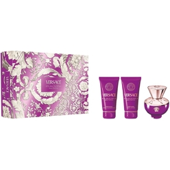 Набор парфюмерно-косметический Versace Pour Femme Dylan Purple (Парфюмерная вода 50 мл + Гель для ванны и душа парфюмированный 50 мл + Лосьон для тела парфюмированный 50 мл)