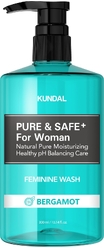 Гель для интимной гигиены для женщин PURE & SAFE+ For Woman FEMININE WASH BERGAMOT, 300 мл