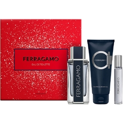 Набор парфюмерно-косметический FERRAGAMO (Туалетная вода мужская FERRAGAMO, 100 мл + Туалетная вода мужская FERRAGAMO, 15 мл + Шампунь и гель для душа FERRAGAMO 100 мл)
