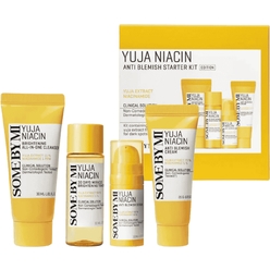 Набор:Some-Очищающий гель для лица Yuja Niacin Brightening All-In-One Cleanser, 30 мл, Придающий сияние тонер Uja Niacin 30 Days Miracle Brightening Toner, 30 мл, Сыворотка Yuja Niacin Anti Blemish Serum, 10 мл, ие, Крем Yuja Niacin Anti Blemish Cre