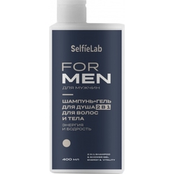 For Men Шампунь+гель для душа 2 в 1 для волос и тела Энергия и бодрость, 400 мл