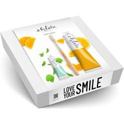 Набор (Зубная паста Ohlalá Dentifrice Orange Menthe Toothpaste, 75 мл + Зубная паста Ohlalá Dentifrice Menthe Fraiche Toothpaste, 15 мл + Зубная щётка из бамбука Ohlala "Bamboo Toothbrush")