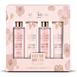 Косметический набор Creme Brulee & Orange Blossom(Гель для душа Body Wash 100 мл+Крем для тела Body Cream 50 мл+ Крем для рук и ногтей Hand & Nail Cream 50 мл+ Пена для ванны Bath Soak 100 мл)